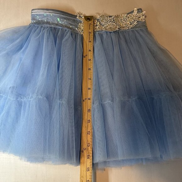 Weissman Dance Costume Girls L 2-Piece Blue Tutu Top Cinderella 9491 Sequins - Picture 12 of 16